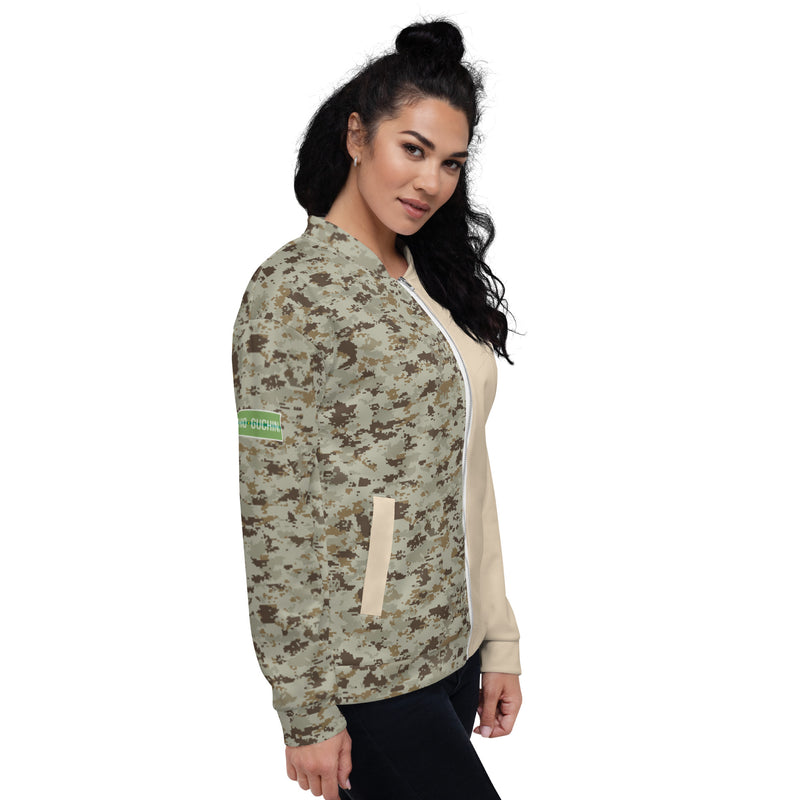 Champagne X Camo Unisex Bomber Jacket