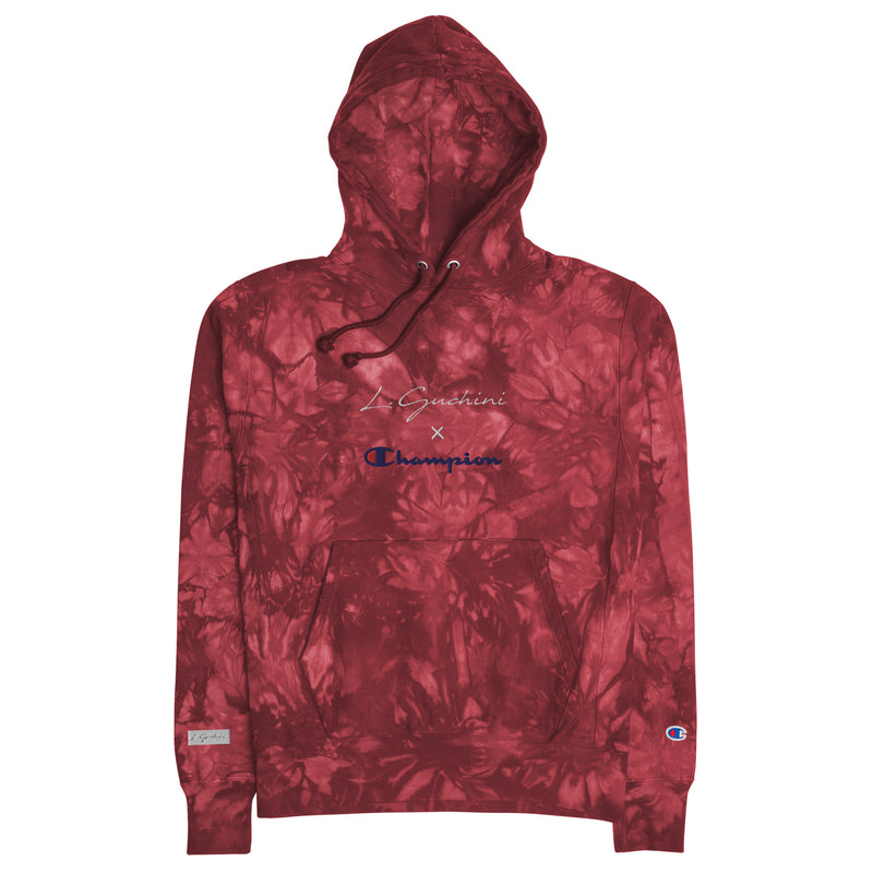 Leuchio Guchini X Champion Unisex tie-dye hoodie