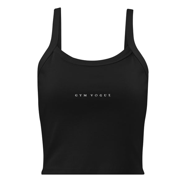 GYM VOGUE Micro-rib Tank Black