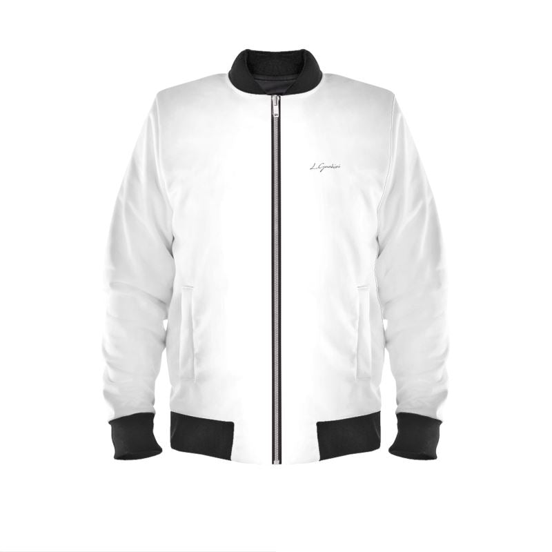 Signature Luxe Satin Bomber - Ice